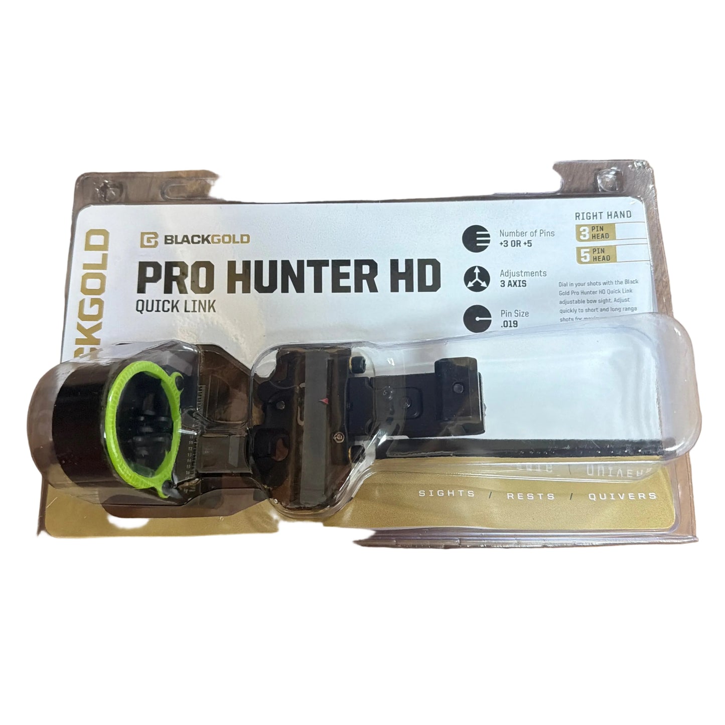 Black Gold Pro Hunter HD Quick Link bow sight accessory — tool-free quick-change mounting system with repeatable zero retention for bowhunting sight configurations