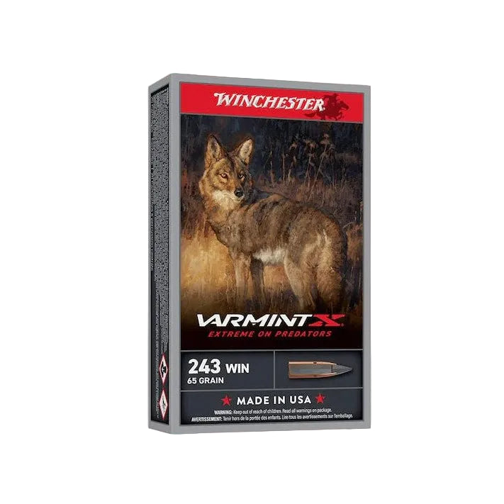 243 Win Winchester Varmint X 58gr Polymer Tip 3925 fps 20rds