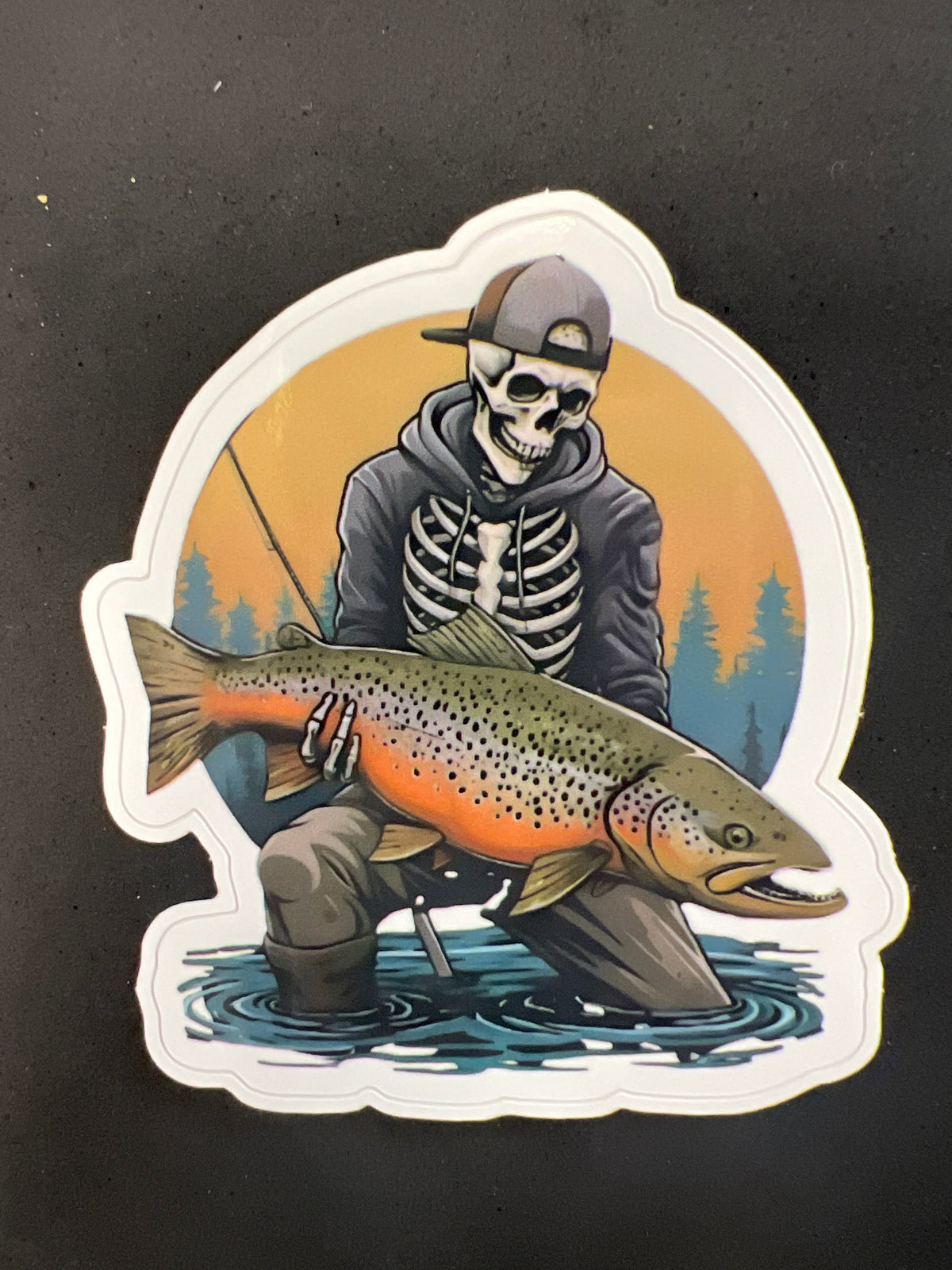 Till Death Brown trout sticker