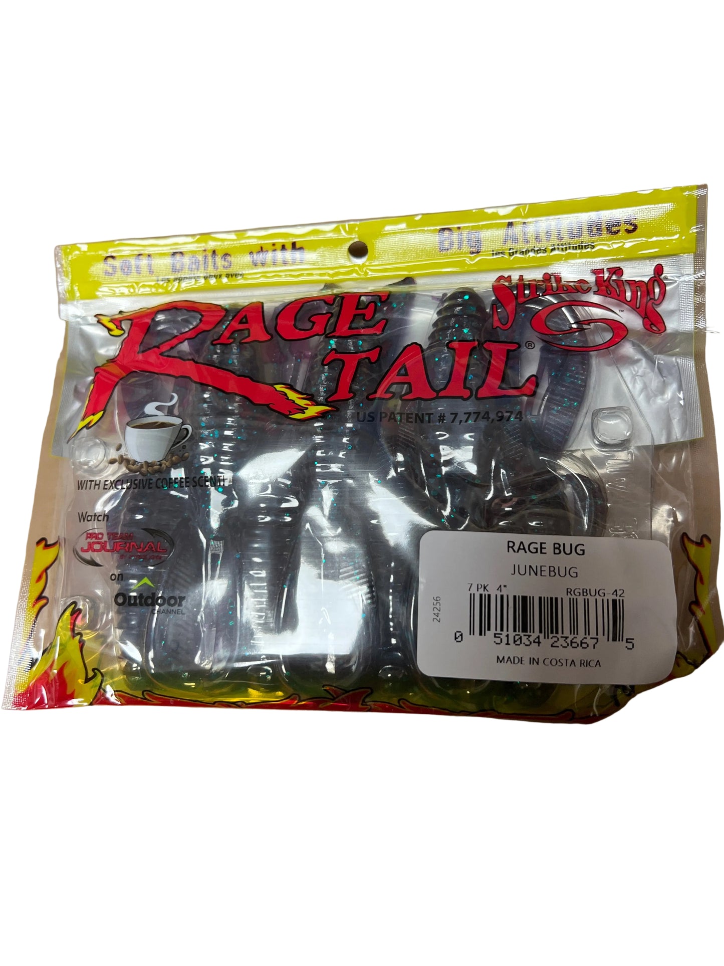 Strike King rage tail soft bait 7pack 4inch