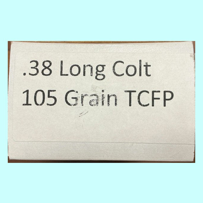 38 Long Colt 105 Grain TCFP Reloads 750 fps 50 Rounds