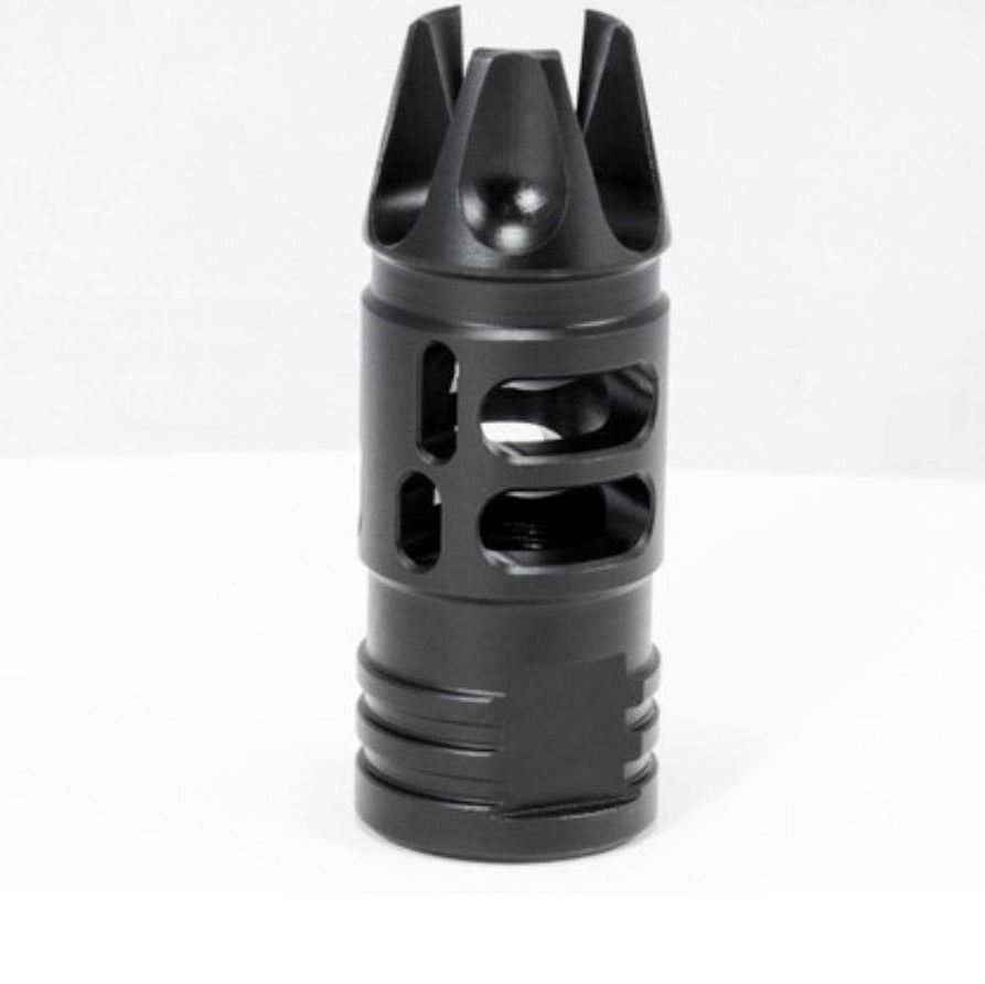 Gemtech ETM 5.56 NATO muzzle brake with 1/2x28 thread pitch for AR-15 rifles"