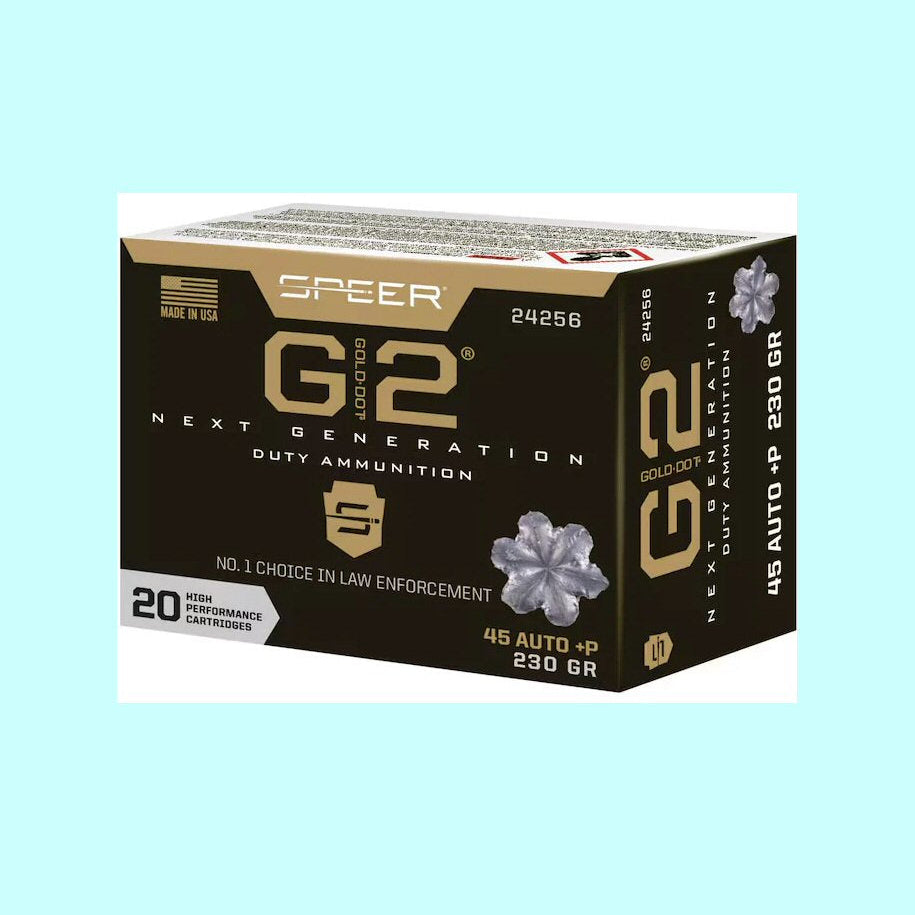 45 ACP +P 230gr G2 Gold Dot – 950 fps – 20 Rounds