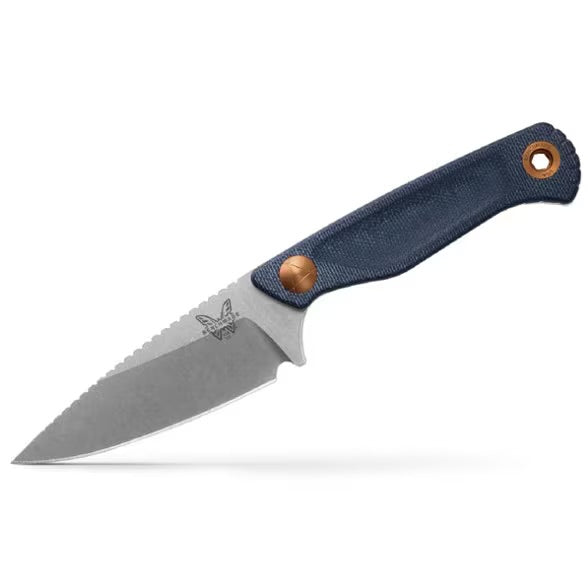Benchmade Dacian 203-04 fixed blade knife with MagnaCut steel and scout-carry leather sheath — available at Glenwood Springs Outdoors