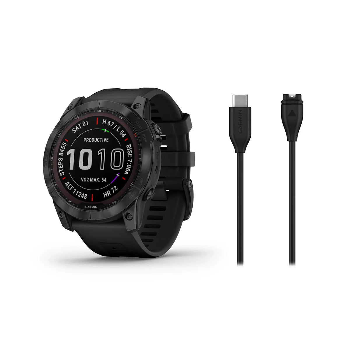 Garmin Fenix 7X Sapphire Solar blue white GPS smartwatch solar charging topo maps hunting fishing calendars