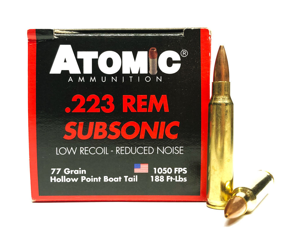 Atomic Subsonic .223 77gr HPBT 50rds