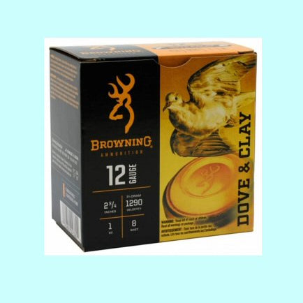 Browning 12 Gauge 2-3/4″ 1290 fps 1 oz #8 Shot – Dove & Clay Loads