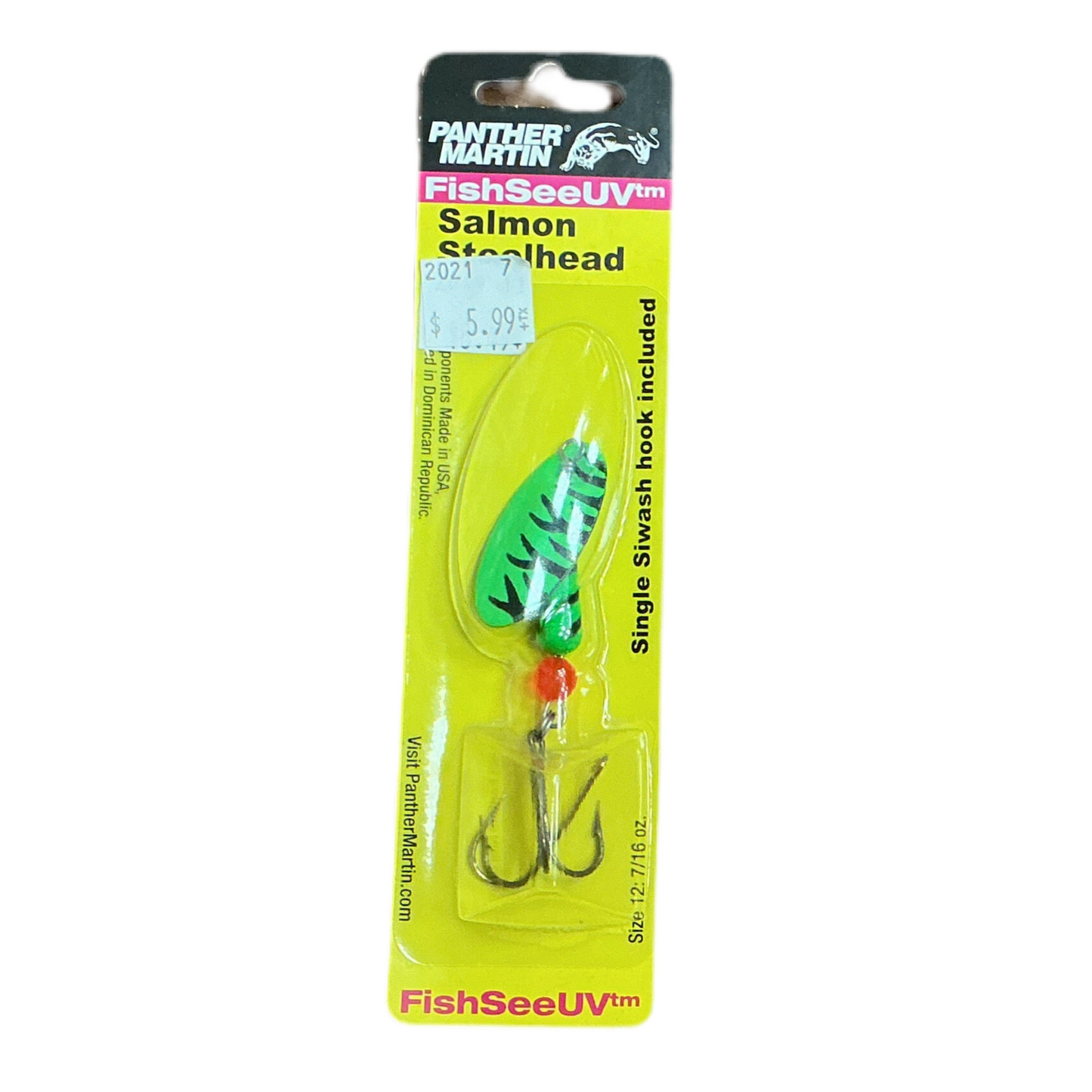 Panther Martin 12-pmsstuv-lt-7/16 oz - Lime Tiger