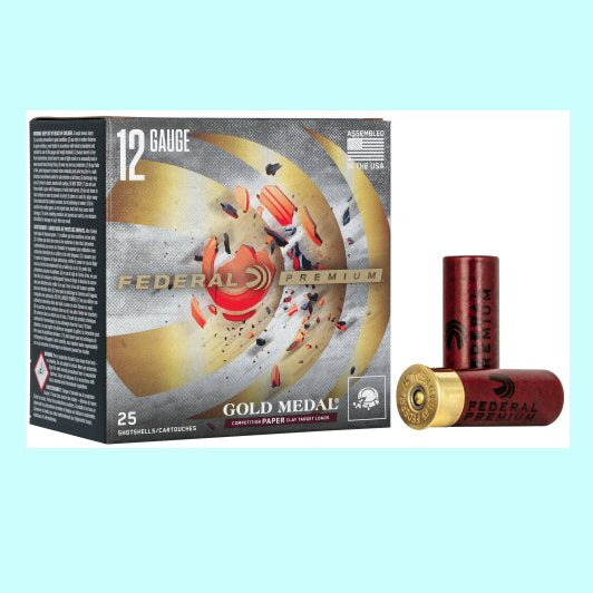 Federal Gold Medal Target 12ga 2 3/4” 1oz. 1180FPS #8 - Case