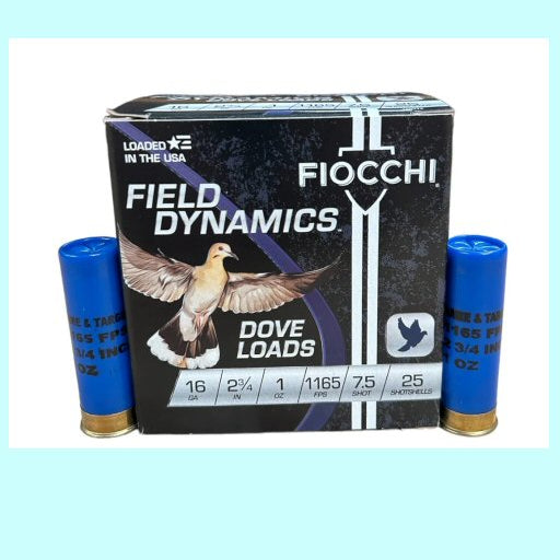 Fiocchi Field Dynamics 16GA 2 3/4 1165FPS 1OZ #7.5 - CASE