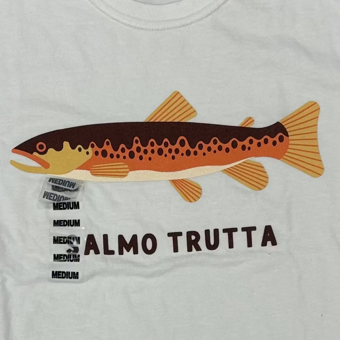 White T-shirt "Salmo Trutta"
