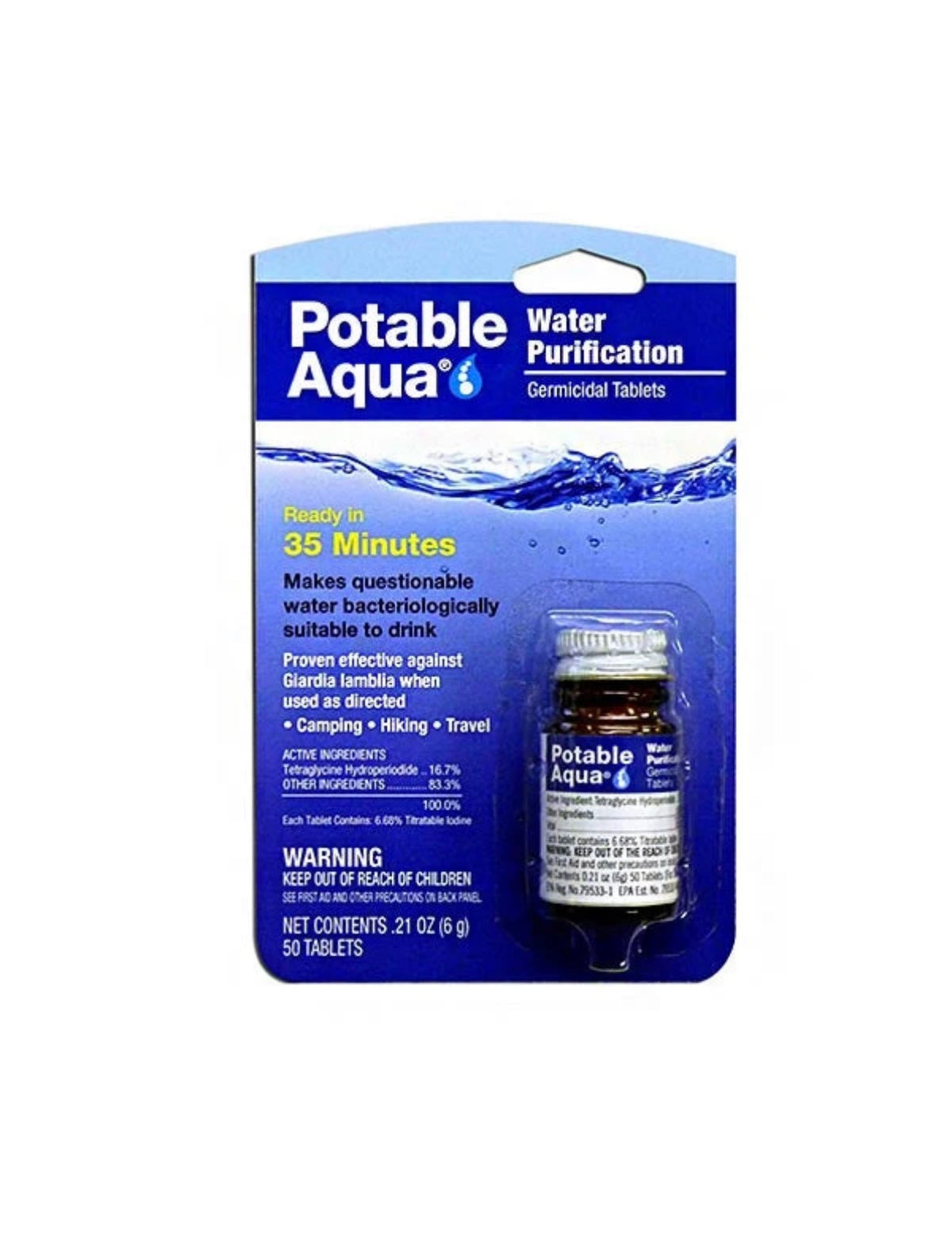 Potable Aqua Water Purification Germicidal Tablets