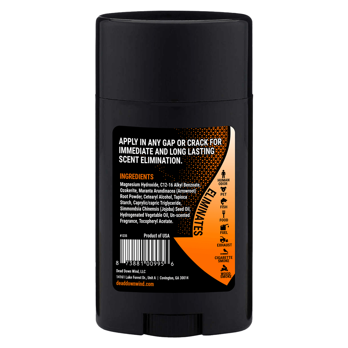 Dead Down Wind “Black” Premium Natural Solid deodorant