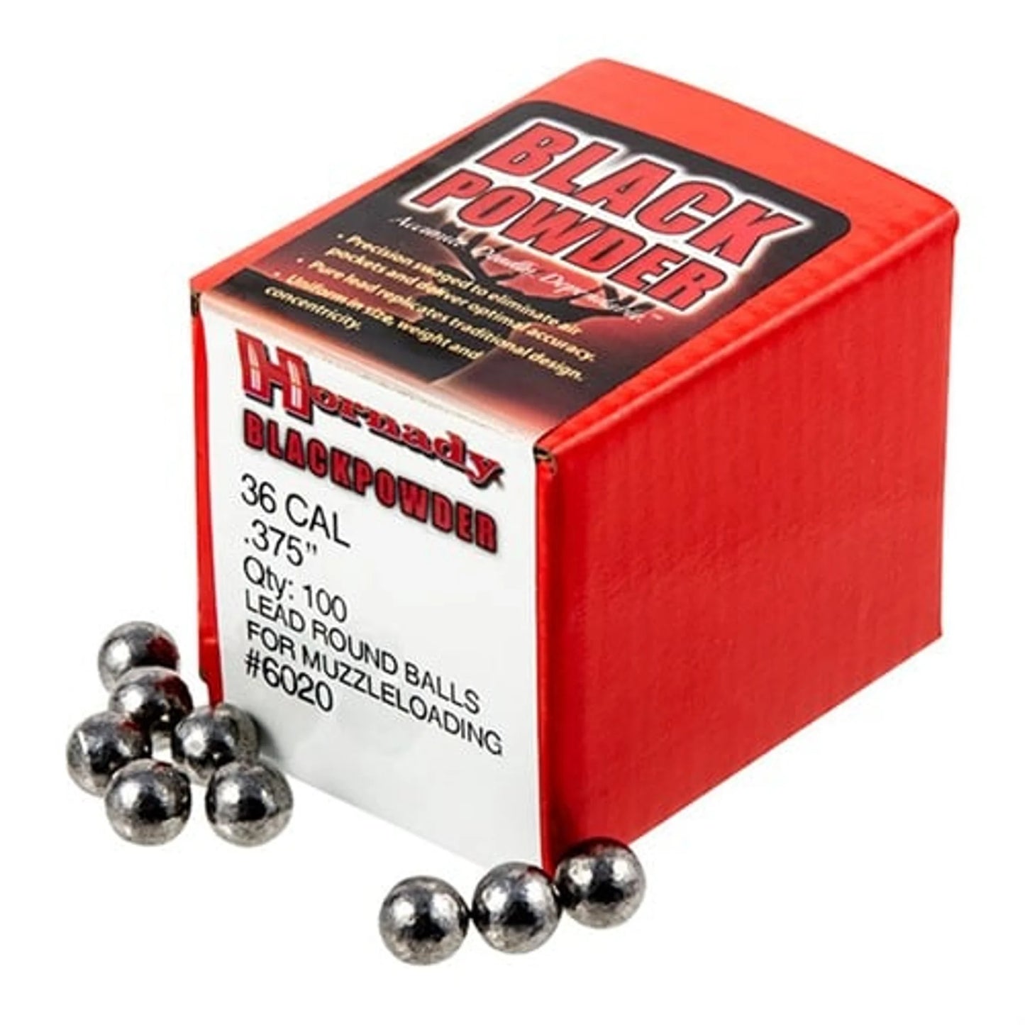 Hornady Black Powder 36 cal Lead Round Balls for muzzleloading