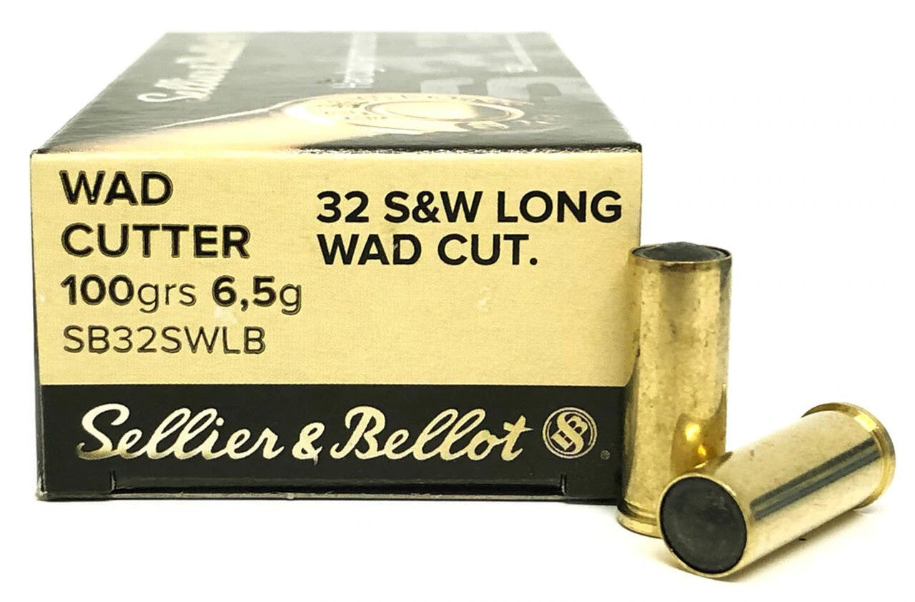 32 S&W Sellier & Bellot Long Wadcutter 700 fps, 100 Grain LWC