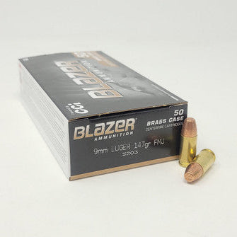 9mm 147gr FMJ Blazer – 990 fps – 50 Rounds