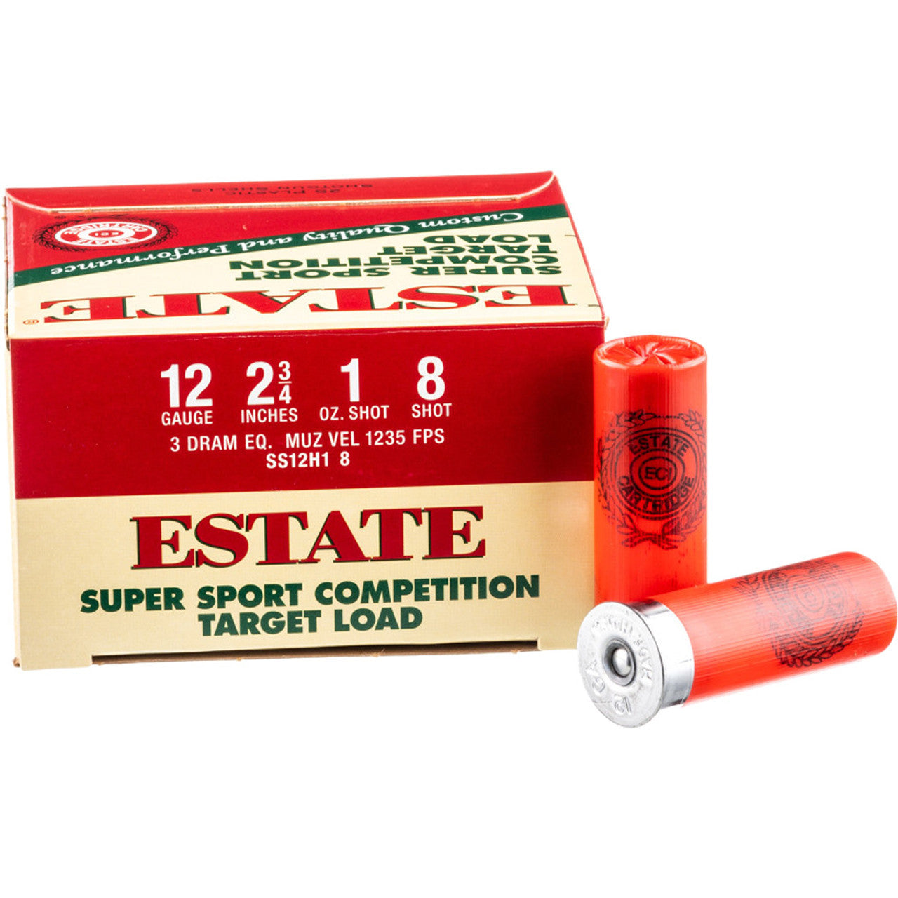 Estate 12GA Super Sport 2 3/4 1OZ 1235FPS #8 CASE