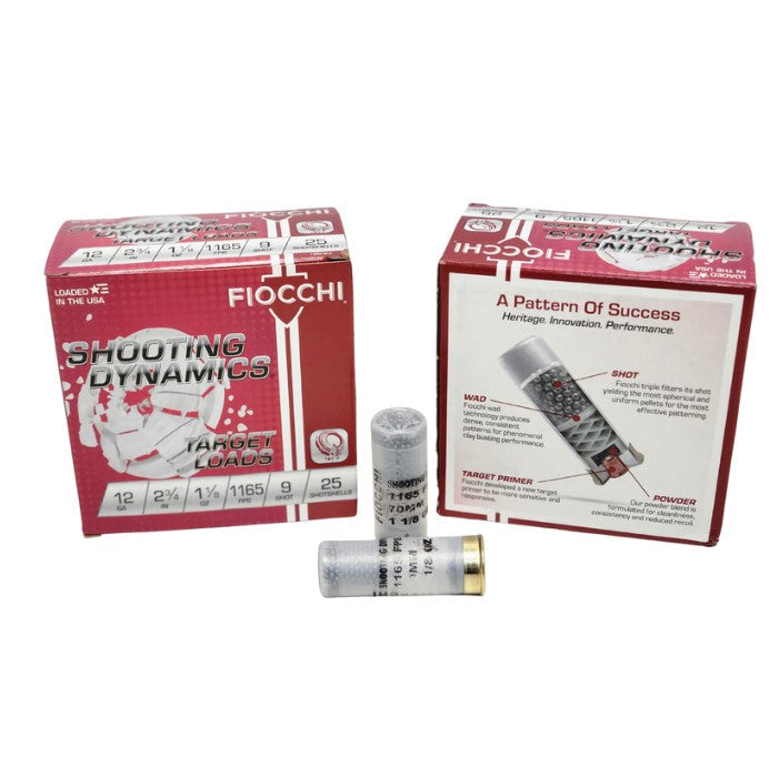 Fiocchi 12GA Shooting Dynamics 2 3/4 1165FPS 1 1/8OZ #9