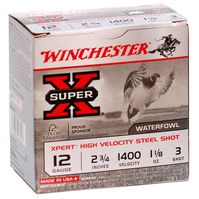 Winchester Super X Steel 2 3/4 1400FPS 1 1/8OZ #3 CASE