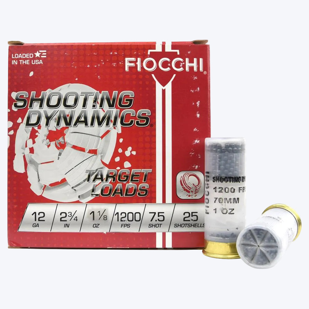 Fiocchi Shooting Dynamics 12ga 2 3/4” 1200FPS 1 1/8oz. #7.5 - Case