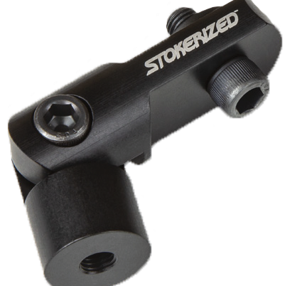 Stokerized Universal Offset Bracket for compound bows — adjustable stabilizer positioning for 3D, target, and hunting archery