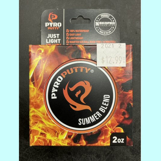 Pyro Putty Summer Blend 2oz waterproof fire starter — orange putty in resealable container for camping and survival