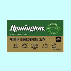 Remington Premier Nitro Sporting Clays 12GA 2 3/4 1300FPS 1 1/8OZ #7.5 CASE