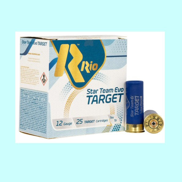 Rio Star Team EVO Target 12 Gauge 2 3/4″ (1 oz, 1200 fps, #8 Shot) - Case