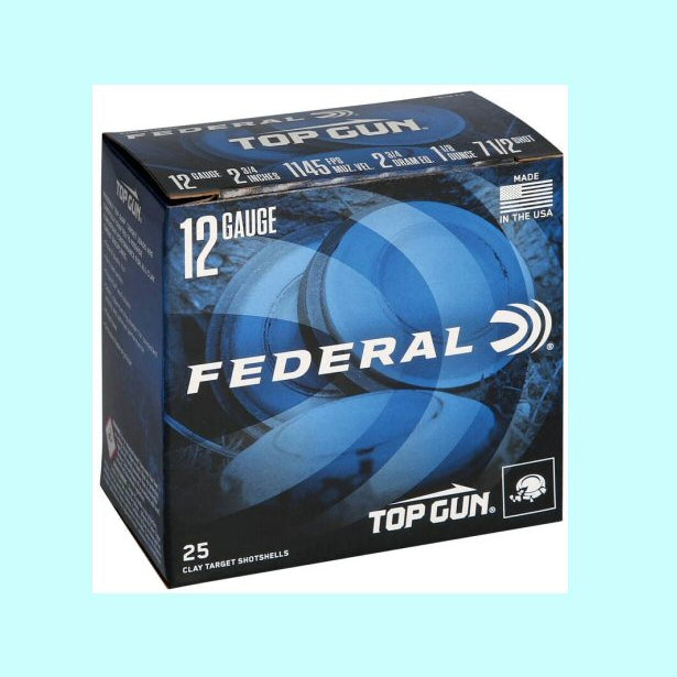 Federal Top Gun Target Load 12 Gauge 2 3/4″ 1 1/8 oz 7½ Shot 1145 fps- CASE
