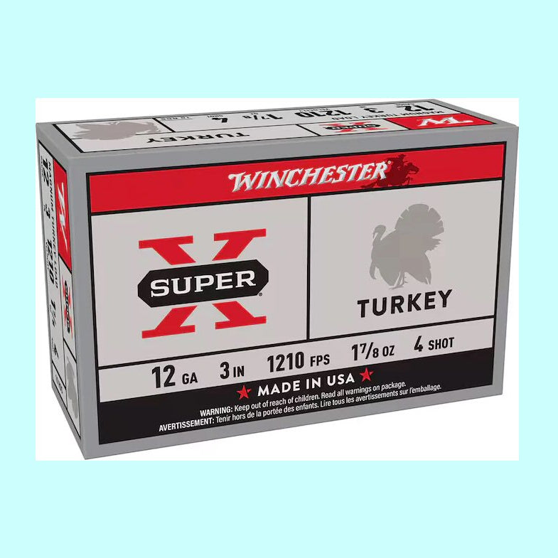 Winchester 12ga Super X Turkey 2-3/4” 1260 1-1/2oz #4 Shot 10 rounds