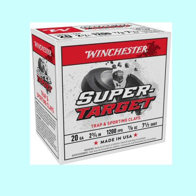 Winchester 20ga Super Target 2 3/4 1200FPS 7/8oz. 7.5# Case