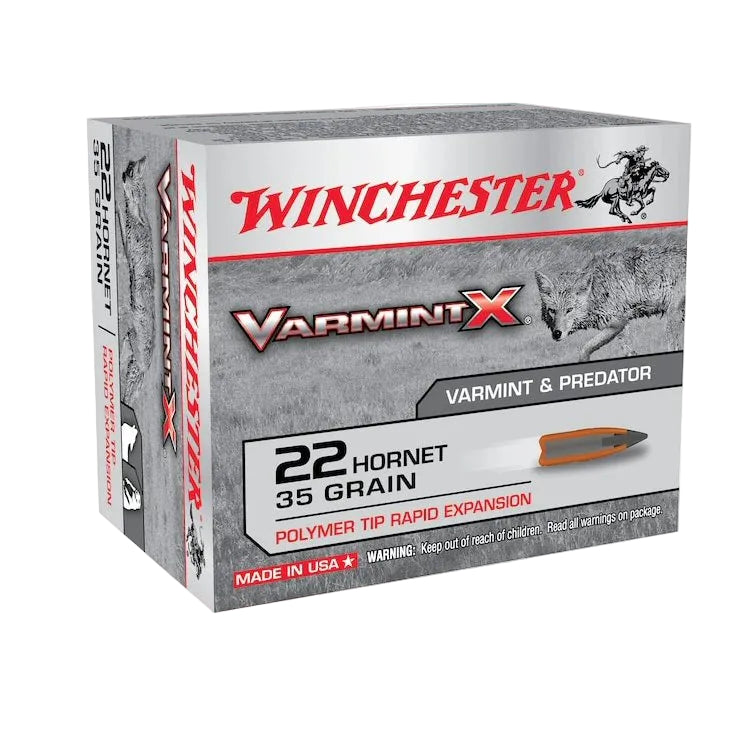 22 Hornet Winchester Varmint X 35gr Polymer Tip 3100 fps 20rds