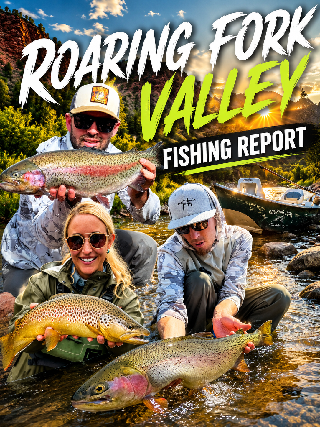 Fly fishing the Roaring Fork River near Glenwood Springs Colorado