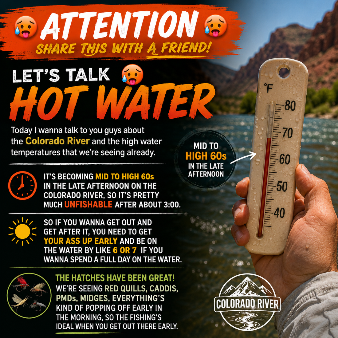 Colorado River Water Temperatures Are Rising: Here’s What Anglers Need to Know
