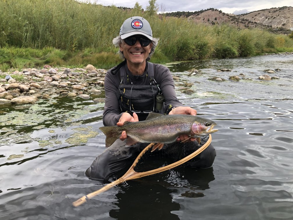 Angler fly fishing the Eagle River in Colorado