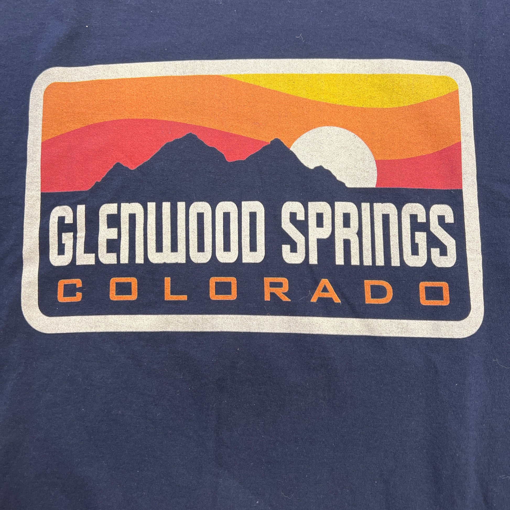 Dark Blue License Plate Logo T-Shirt | Glenwood Springs Outdoors