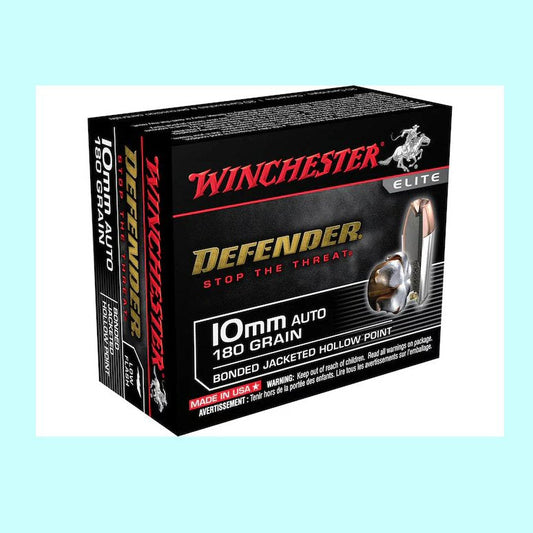 10mm Auto Winchester Defender 1240 fps 180 Grain Bonded JHP