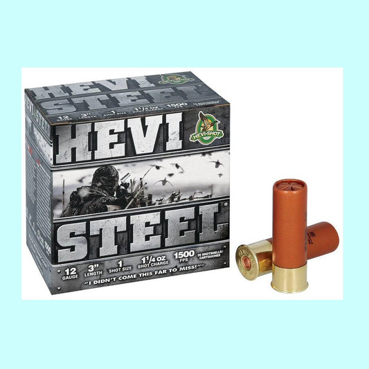 Hevi-Shot 12ga Hevi Steel #1 Shot 1500fps 3" 1 1/4oz