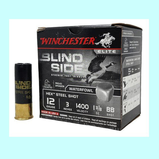 Winchester 12ga Blind Side 3" BB Hex Steel Shot 1 3/8oz 1400fps