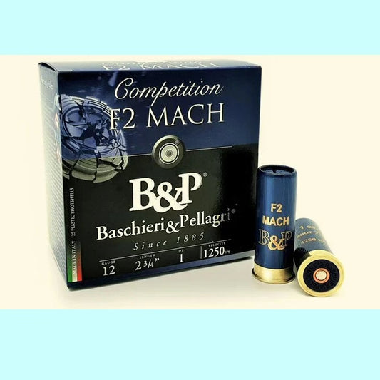 B&P F2 Mach 12 ga 2-3/4" 1oz 1250 fps #7-1/2 Shot — Case