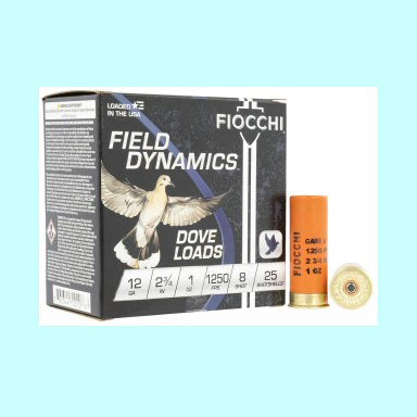 Fiocchi 12ga Field Dynamics 8 Shot Dove Loads 2 3/4" 1oz 1250fps
