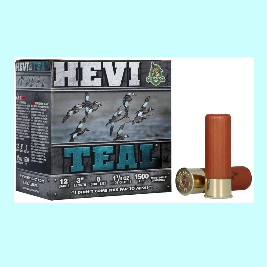 Hevi-Shot 12ga Hevi-Teal #6 Shot Steel Shot 3" 1 1/4oz 1500fps