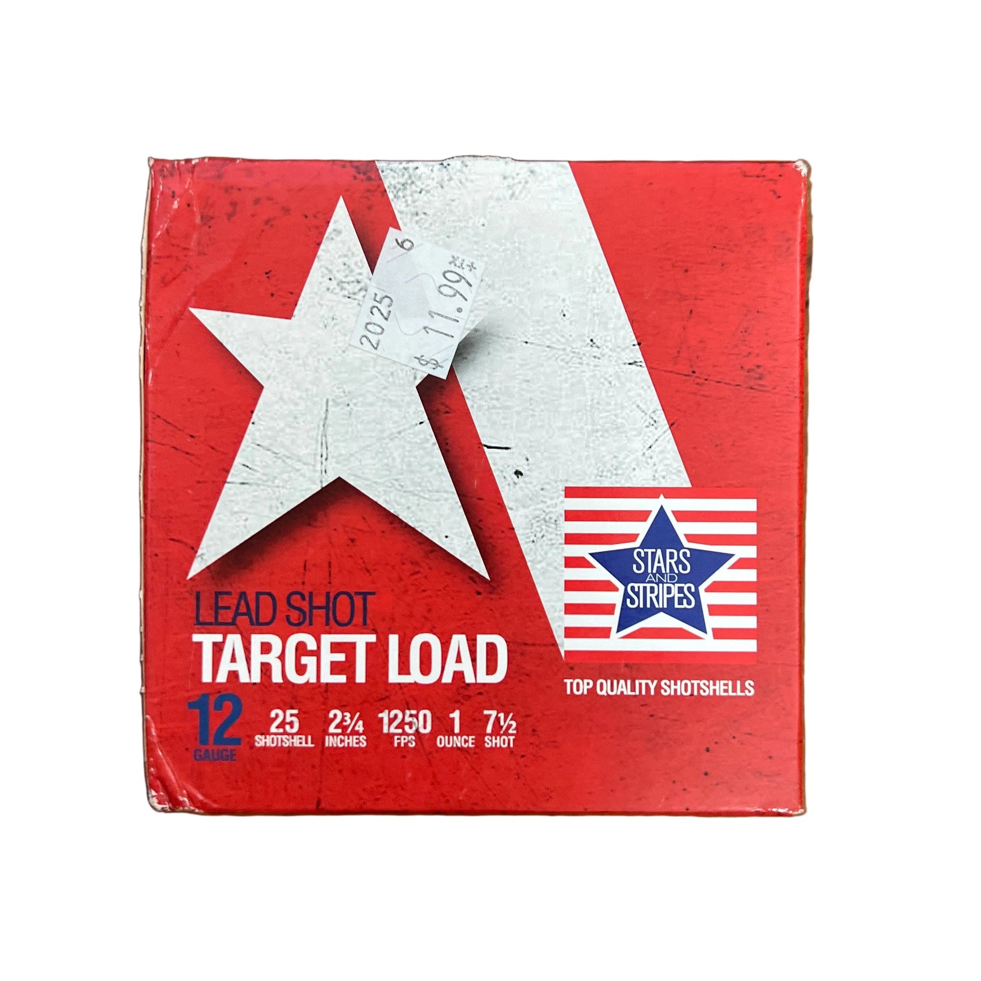 Stars and Stripes lead shot target load 12 gauge 2/34 inches 1250fps 1oz 7 1/2