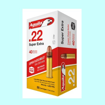 22 LR Aguila 40gr Copper plated bullet