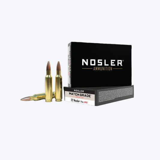 22 Nosler 77gr HPBT Custom Competition 2950 fps 20rds