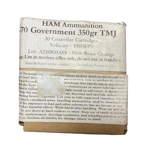 45-70 Government HAM Ammunition . – 350 Grain TMJ