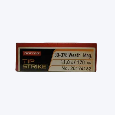 30-378 Weatherby Mag Norma TipStrike 170gr Polymer Tip 3160 fps 20rds