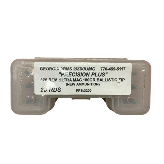 300 Rem Ultra Mag Georgia Arms 180gr Ballistic Tip 3200 fps 20rds