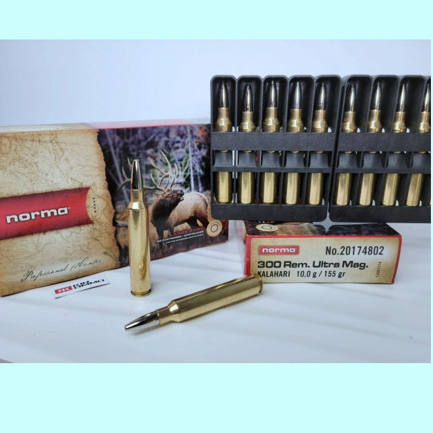 300 Rem Ultra Mag Norma Kalahari 155gr HP 3360 fps 20rds
