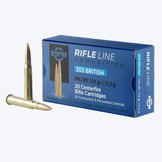 303 British PPU Rifleline Ammunition 174gr FMJ BT